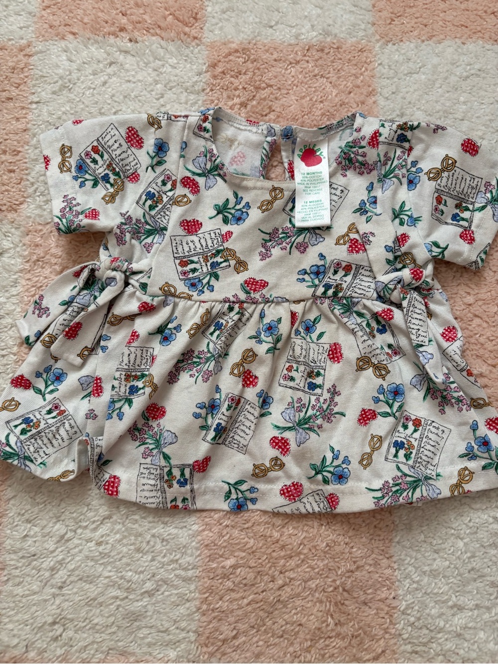 Whimsical Botanical Print Top